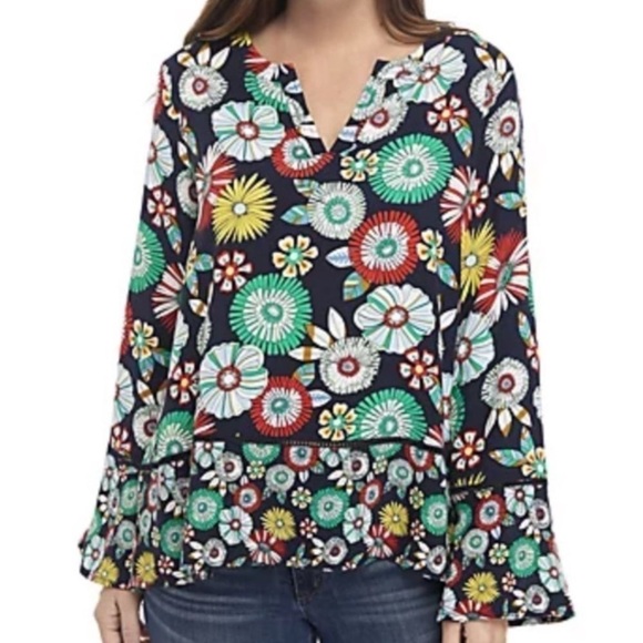Crown & Ivy Petite Floral Blouse - Picture 1 of 6